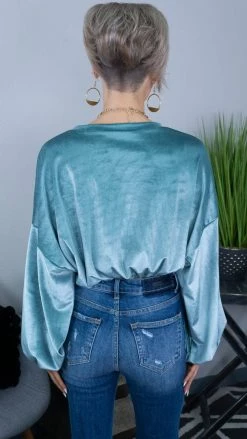 The ZigZag Stripe Seafoam Sweet Fantasy Top [NO RETURNS] TOPS & TUNICS