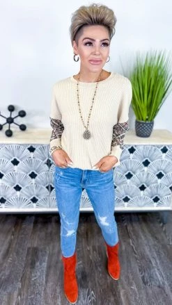 The ZigZag Stripe Searching For Me Sweater TOPS & TUNICS