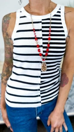 The ZigZag Stripe TOPS & TUNICS See For Yourself Tank