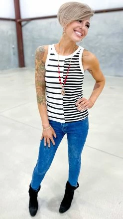 The ZigZag Stripe TOPS & TUNICS See For Yourself Tank