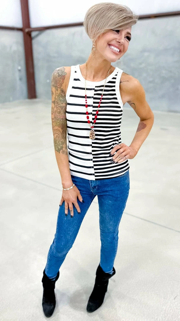 The ZigZag Stripe TOPS & TUNICS See For Yourself Tank