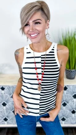 The ZigZag Stripe TOPS & TUNICS See For Yourself Tank