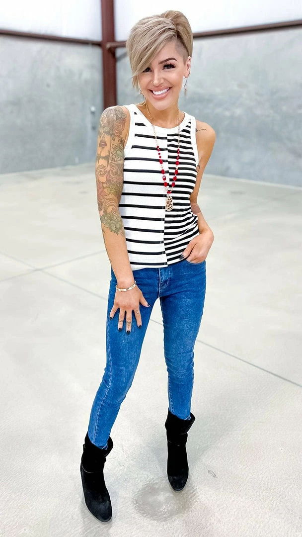 The ZigZag Stripe TOPS & TUNICS See For Yourself Tank