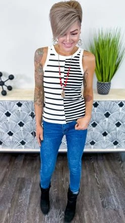 The ZigZag Stripe TOPS & TUNICS See For Yourself Tank