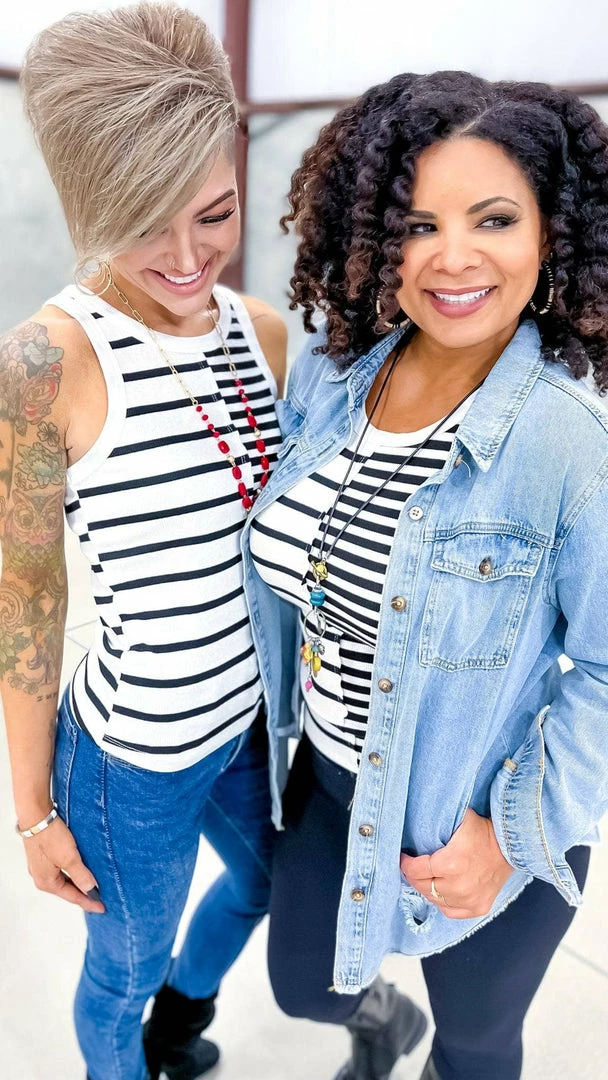 The ZigZag Stripe TOPS & TUNICS See For Yourself Tank