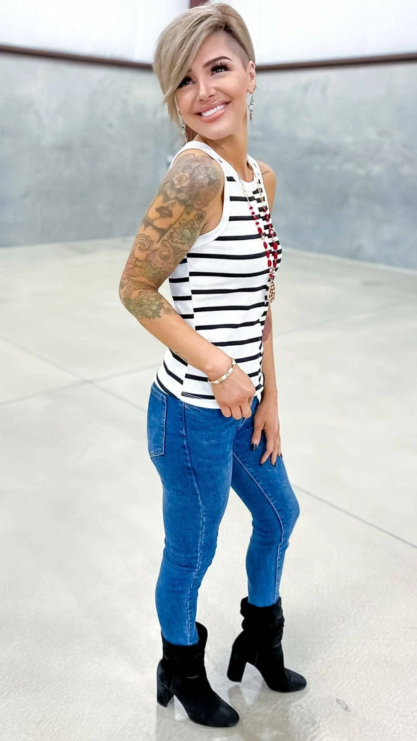 The ZigZag Stripe TOPS & TUNICS See For Yourself Tank