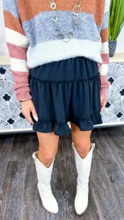 The ZigZag Stripe See Me Sway Skort [NO RETURNS] BOTTOMS