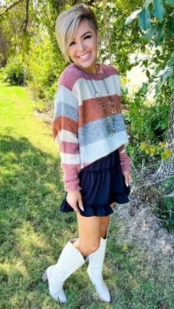 The ZigZag Stripe See Me Sway Skort [NO RETURNS] BOTTOMS