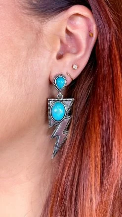 Southern Grace ACCESSORIES Show Stopper Lightning Earrings