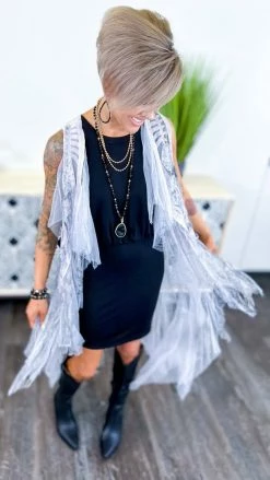 Origami Silver Boho Nights Vest OUTERWEAR