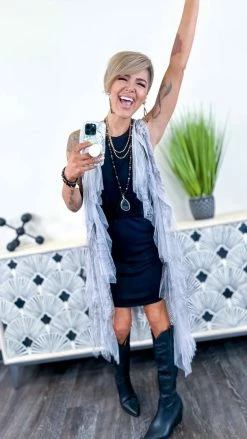 Origami Silver Boho Nights Vest OUTERWEAR