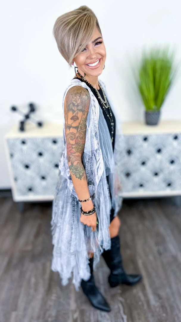 Origami Silver Boho Nights Vest OUTERWEAR