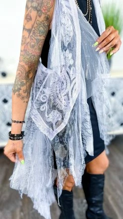 Origami Silver Boho Nights Vest OUTERWEAR