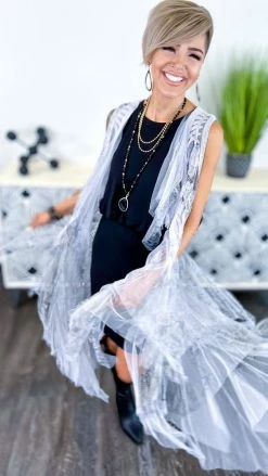 Origami Silver Boho Nights Vest OUTERWEAR