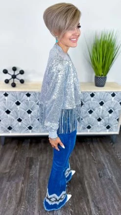 Southern Grace OUTERWEAR Silver Dancin' Queen Jacket