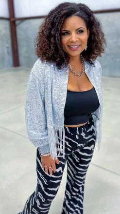 Southern Grace OUTERWEAR Silver Dancin' Queen Jacket