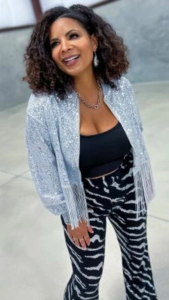 Southern Grace OUTERWEAR Silver Dancin' Queen Jacket