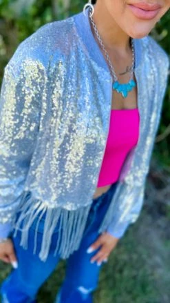 Southern Grace OUTERWEAR Silver Dancin' Queen Jacket