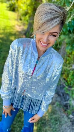 Southern Grace OUTERWEAR Silver Dancin' Queen Jacket