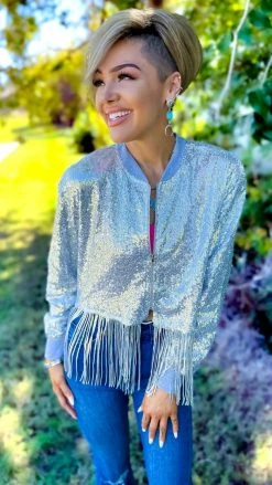 Southern Grace OUTERWEAR Silver Dancin' Queen Jacket