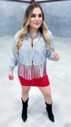 Southern Grace OUTERWEAR Silver Dancin' Queen Jacket