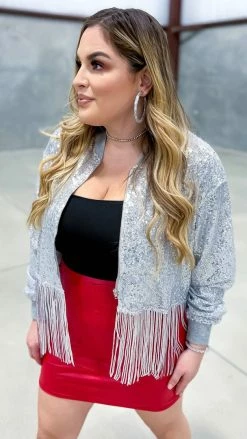 Southern Grace OUTERWEAR Silver Dancin' Queen Jacket