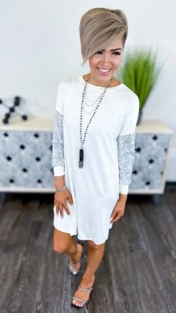 The ZigZag Stripe Silver LA Nights Dress