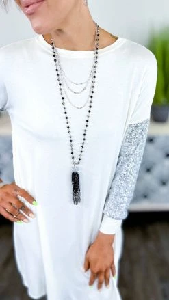 The ZigZag Stripe Silver LA Nights Dress