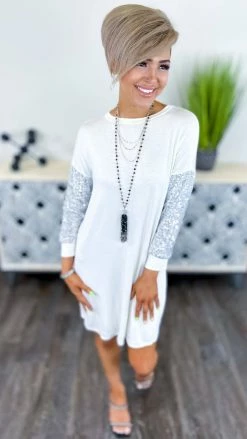 The ZigZag Stripe Silver LA Nights Dress