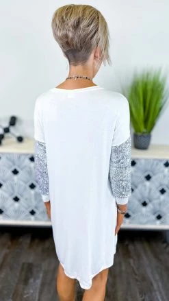 The ZigZag Stripe Silver LA Nights Dress