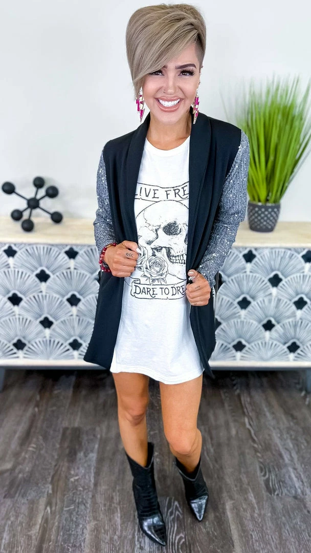 The ZigZag Stripe OUTERWEAR Silver Made For The Stage Blazer