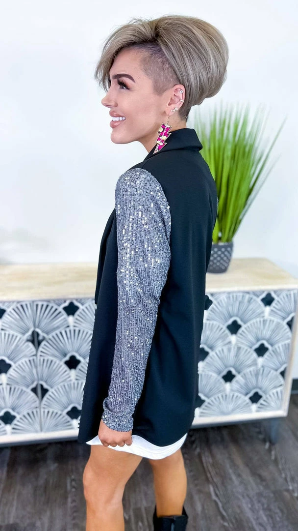 The ZigZag Stripe OUTERWEAR Silver Made For The Stage Blazer