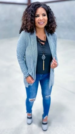 The ZigZag Stripe Silver Night Of Lights Blazer OUTERWEAR