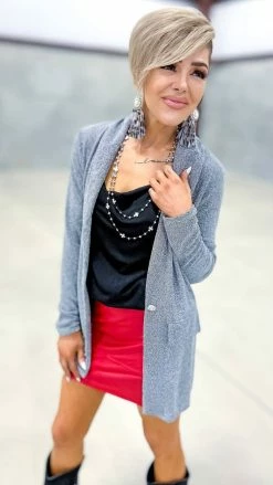 The ZigZag Stripe Silver Night Of Lights Blazer OUTERWEAR