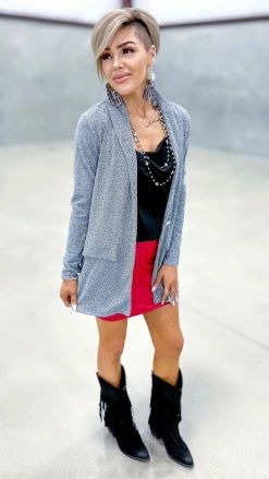 The ZigZag Stripe Silver Night Of Lights Blazer OUTERWEAR