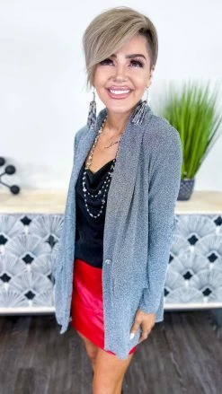 The ZigZag Stripe Silver Night Of Lights Blazer OUTERWEAR