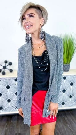 The ZigZag Stripe Silver Night Of Lights Blazer OUTERWEAR