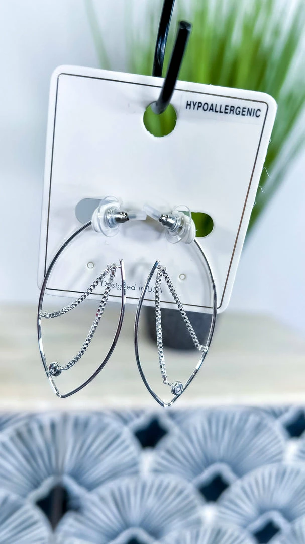 My Girl In LA Silver Rebecca Earrings