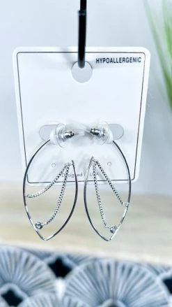 My Girl In LA Silver Rebecca Earrings