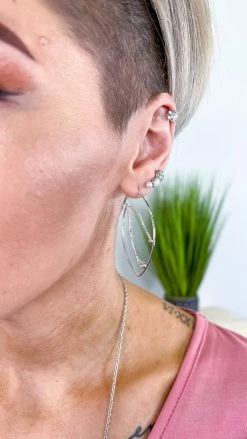 My Girl In LA Silver Rebecca Earrings