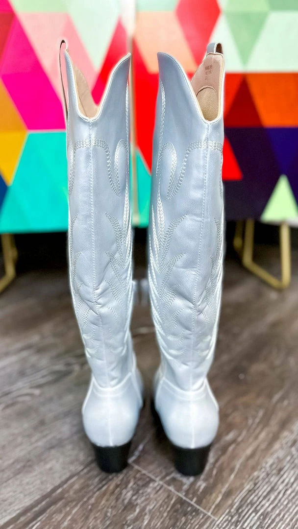 Let's See Style SHOES Silver Samara Boots