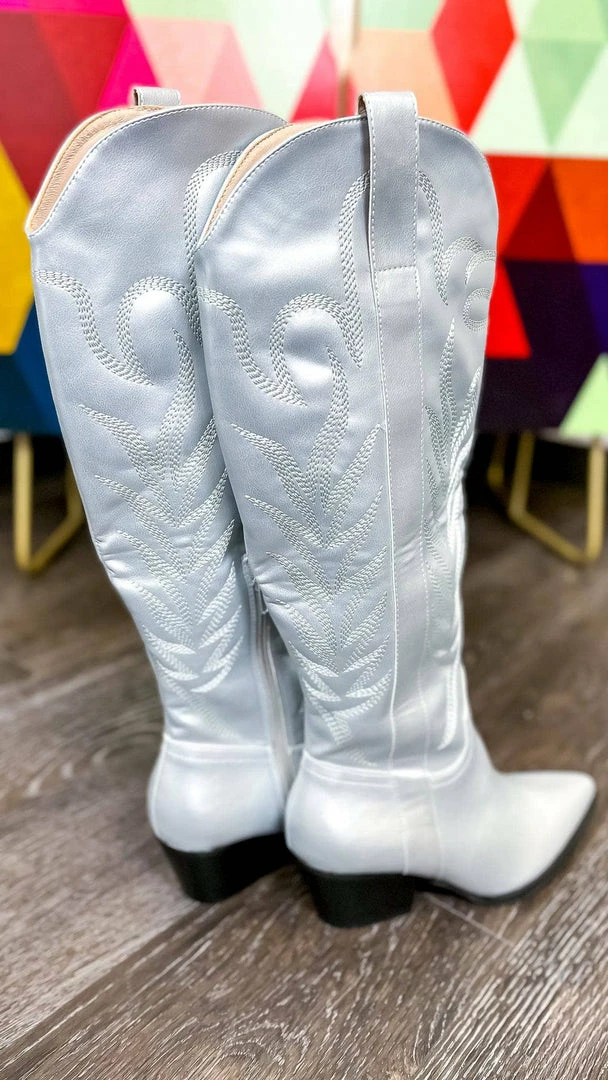 Let's See Style SHOES Silver Samara Boots