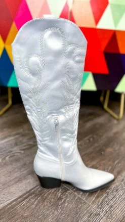 Let's See Style SHOES Silver Samara Boots