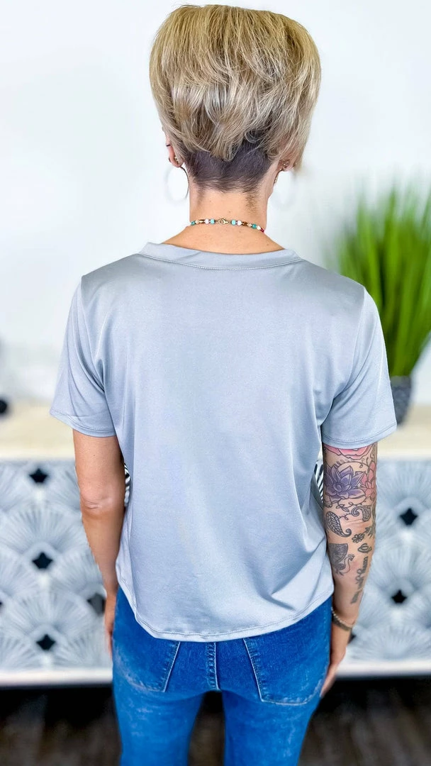 The ZigZag Stripe TOPS & TUNICS Silver Sequin Sensation Top