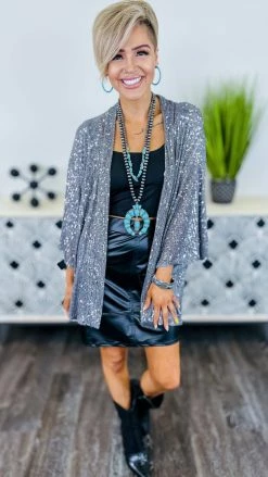 The ZigZag Stripe OUTERWEAR Silver Statement Maker Cardigan