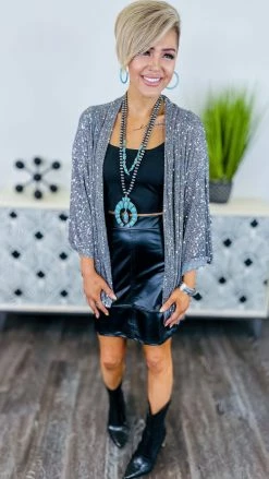 The ZigZag Stripe OUTERWEAR Silver Statement Maker Cardigan