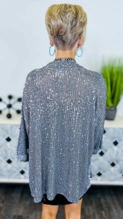 The ZigZag Stripe OUTERWEAR Silver Statement Maker Cardigan