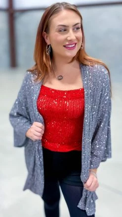 The ZigZag Stripe OUTERWEAR Silver Statement Maker Cardigan