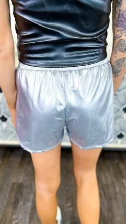 The ZigZag Stripe Silver Style Diva Shorts