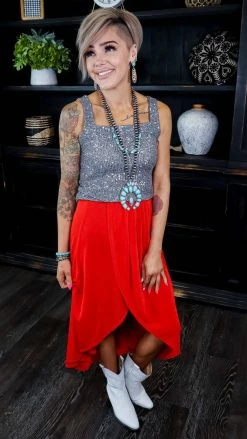 The ZigZag Stripe Silver Weekend Wow Tank TOPS & TUNICS